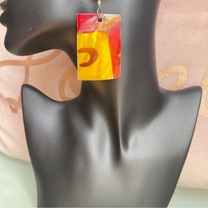 Handmade Acrylic Tribal Earrings 🌍